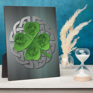 Shamrock - Celtic Knot - 4 Evangelists Poster Plaque