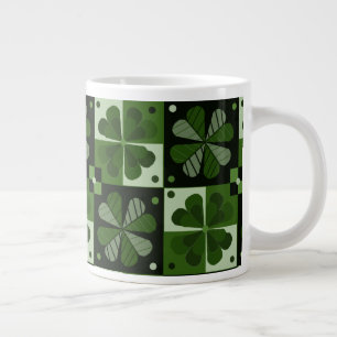 Shamrock Chequerboard Pattern Mug
