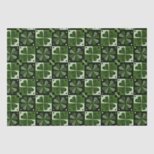 Shamrock Chequerboard Pattern Tissue Paper