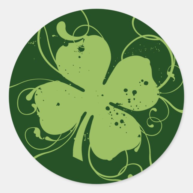 Shamrock Classic Round Sticker (Front)