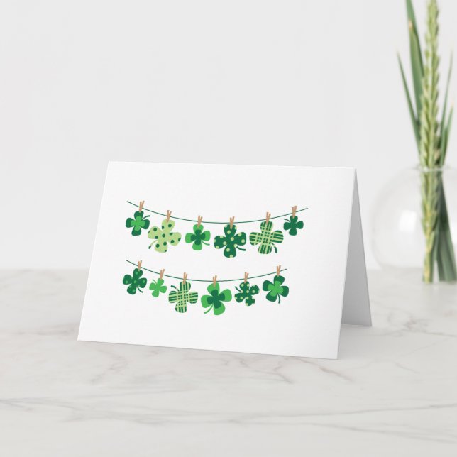 Shamrock Clothesline Card (Front)