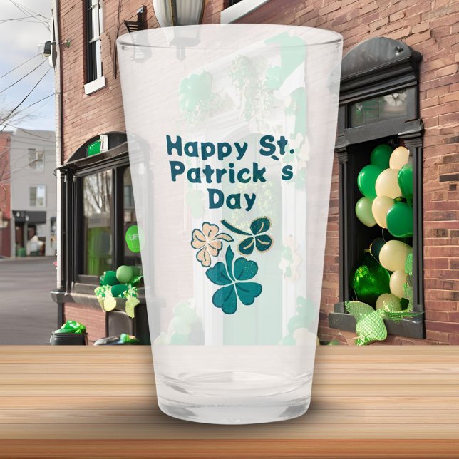 Shamrock Clover Irish Happy St. Patrick`s Day Glass (Creator Uploaded)