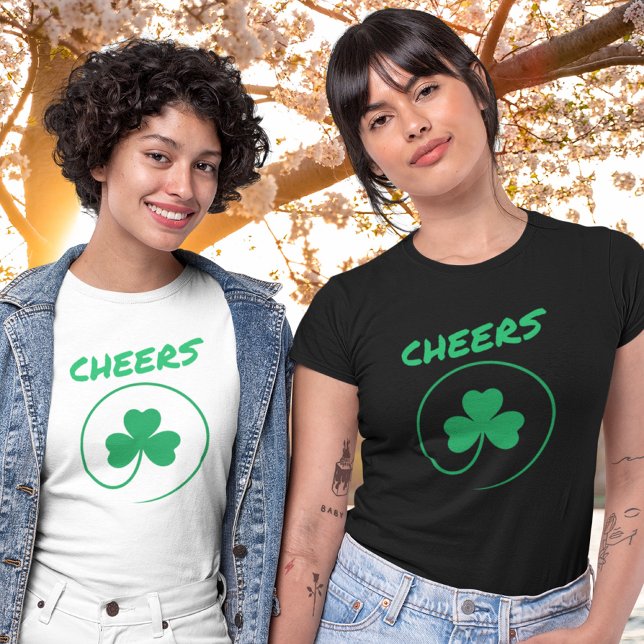 Shamrock Clover Irish Pride St Patricks Day Cheers T-Shirt (Creator Uploaded)