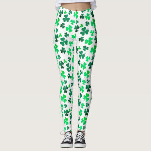 Shamrock Clover Leaf Ireland Irish Leggings