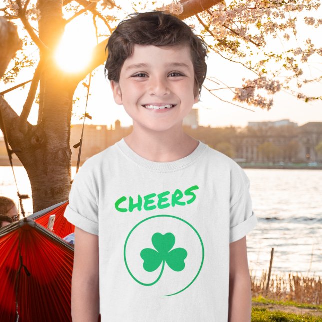 Shamrock Clover Leaf Lucky St Patrick's Day Cheers T-Shirt (Creator Uploaded)