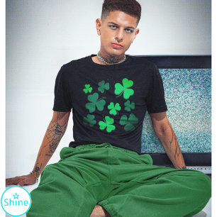 Shamrock Clover Leaf Modern Stylish T-Shirt