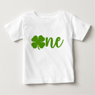 Shamrock Clover St. Patrick's Day ONE 1st Birthday Baby T-Shirt