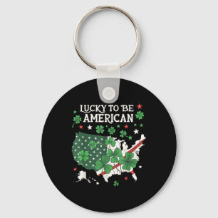 Shamrock Clover Usa St. Patrick’s Day Key Ring