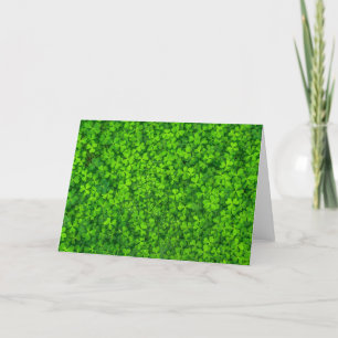 Shamrock Clovers Green Irish Symbol Ireland Card