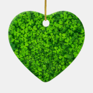 Shamrock Clovers Green Irish Symbol Ireland Ceramic Tree Decoration