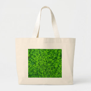 Shamrock Clovers Green Irish Symbol Ireland Large Tote Bag