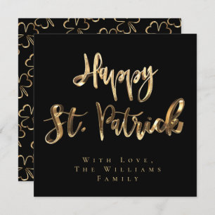 Shamrock Clovers Pattern Happy St. Patrick's Day Holiday Card
