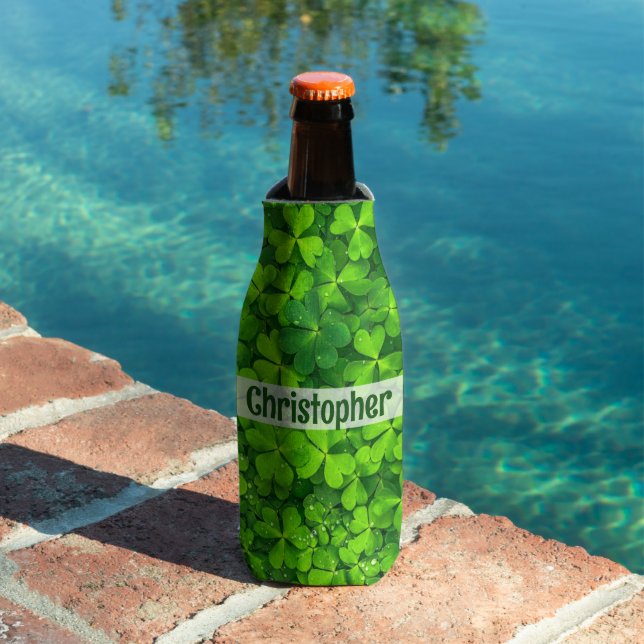 Shamrock Clovers Personalised Bottle Cooler (In Situ Pool)