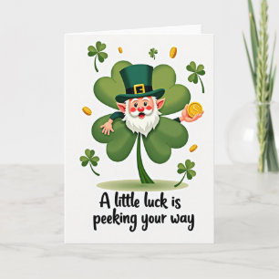 Shamrock Coin Luck Card