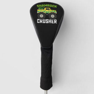 Shamrock Crusher Monster Truck St Patrick's Day Golf Head Cover