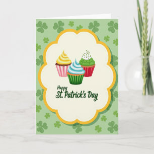 Shamrock Cupcake Celebration Card