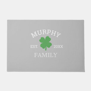 Shamrock Custom Irish Family Doormat