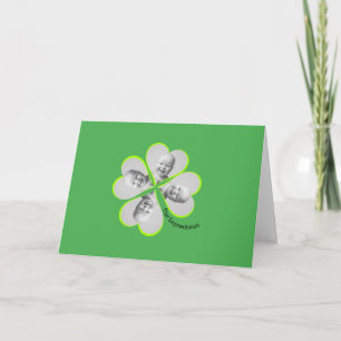 Shamrock Custom Photo St Patricks Day Card