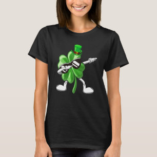 Shamrock Dabbing For Boys Kids Adult St Patrick's  T-Shirt