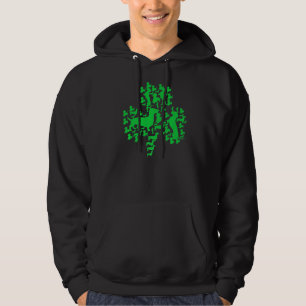 Shamrock Dachshund Irish Lucky Green Clover St Pat Hoodie