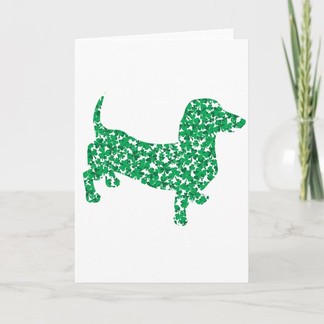 Shamrock Dachshunds Card (Front)