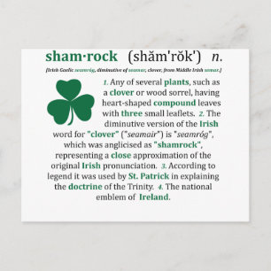 Shamrock Definition Postcard