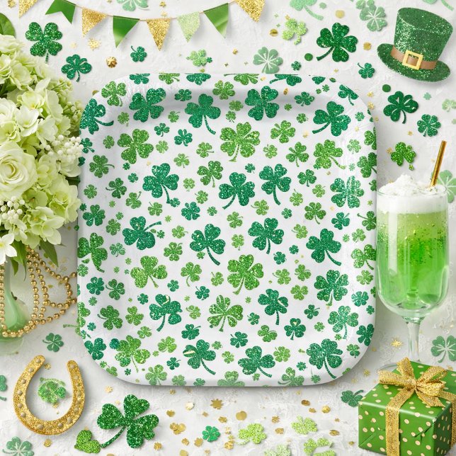 Shamrock Delight Pattern Paper Plate (Creator Uploaded)