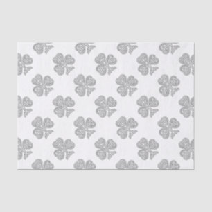 Shamrock Design Black and White Tissue Paper