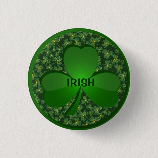 Shamrock Design Button (Front)