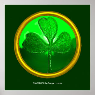 Shamrock detail from SAINT PATRICK'S CELTIC HEART Poster