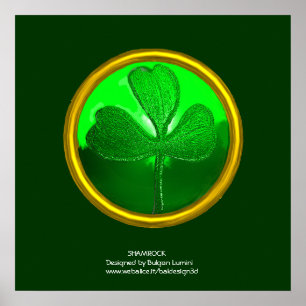 Shamrock detail from SAINT PATRICK'S CELTIC HEART Poster