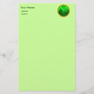 Shamrock detail from SAINT PATRICK'S CELTIC HEART Stationery