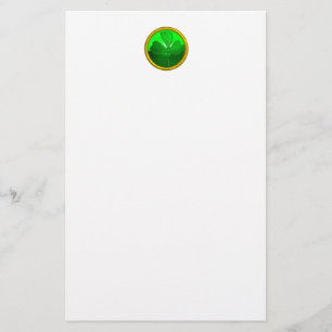 Shamrock detail from SAINT PATRICK'S CELTIC HEART Stationery