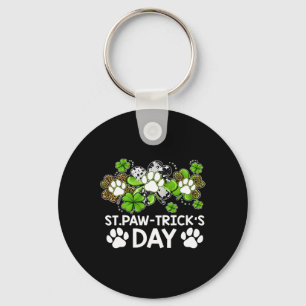 Shamrock Dog Clovers St Paw Trick's Day St Patrick Key Ring