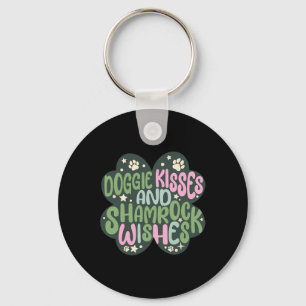 Shamrock Doggie Kisses Shamrock Wishes St Patricks Key Ring
