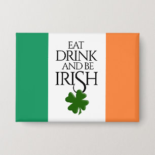 Shamrock Eat Drink and Be Irish Flag