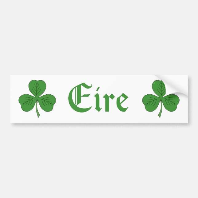 Shamrock Eire Bumper Sticker (Front)