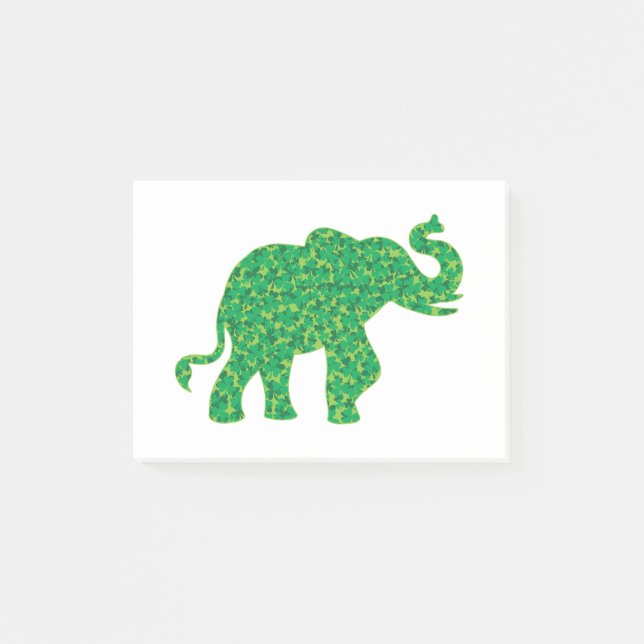 Shamrock Elephants Post-it Notes (Front)