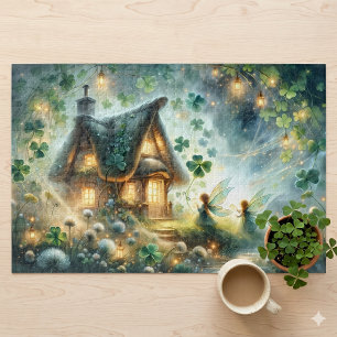 Shamrock Fairy Cottage Glow Jigsaw Puzzle