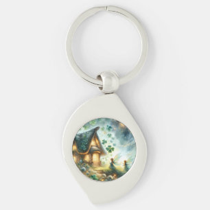Shamrock Fairy Cottage Glow Key Ring