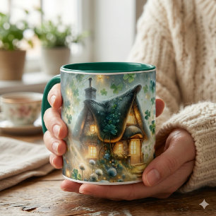 Shamrock Fairy Cottage Glow Mug