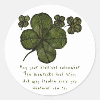 Shamrock Fields Classic Round Sticker