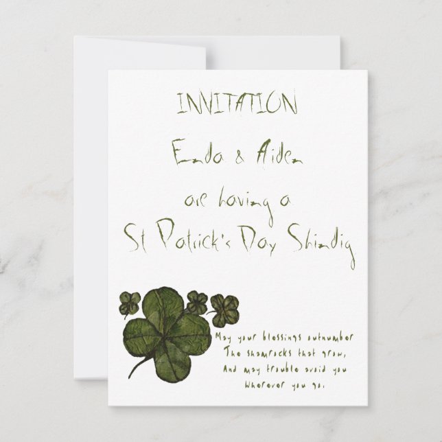Shamrock Fields Invitation (Front)