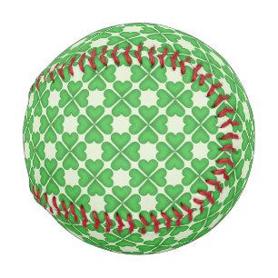 Shamrock Four leaf Clover Hearts pattern Customise Baseball