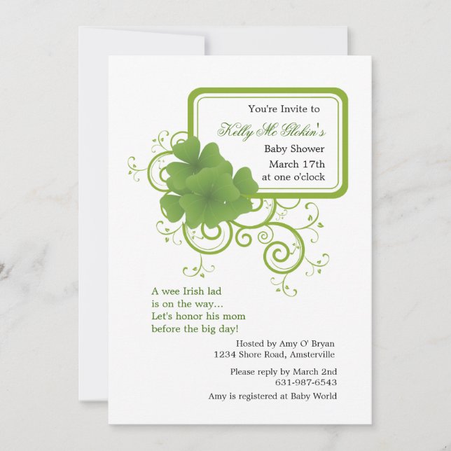 Shamrock Frame Invitation (Front)