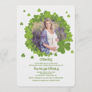 Shamrock Frame Photo Invitation
