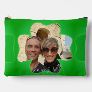 Shamrock Frame + Photo & Text Accessory Pouch