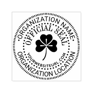Shamrock Generic Custom Official Seal Name Loc URL Self-inking Stamp