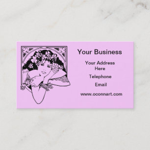 Shamrock girl on any colour business card