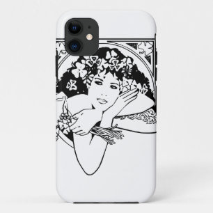 Shamrock girl on any colour iPhone 11 case
